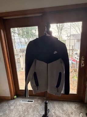 Nike Black and Gray Hoodie Jacket